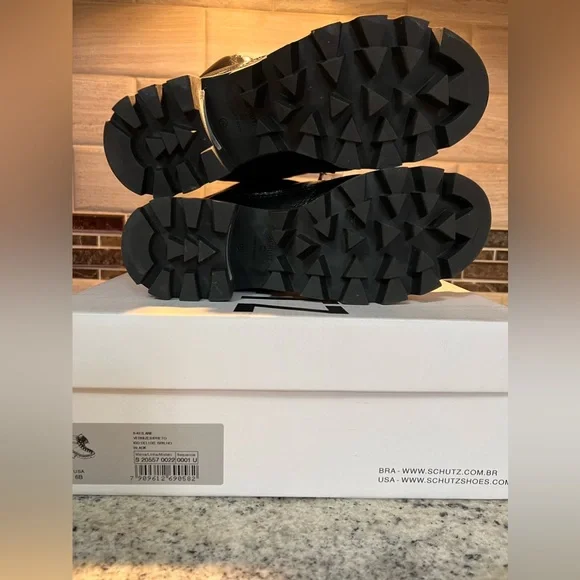 NWT Schutz Black Lace up Boots - Picture 5 of 10